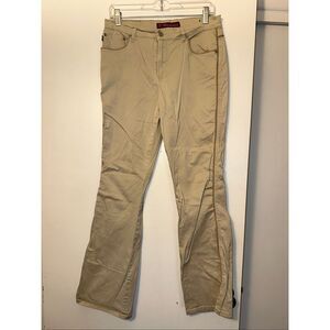 Z. Cavaricci Women’s Size 8 Bootcut Khaki Tan  Mid Rise Long Pants Gently Worn